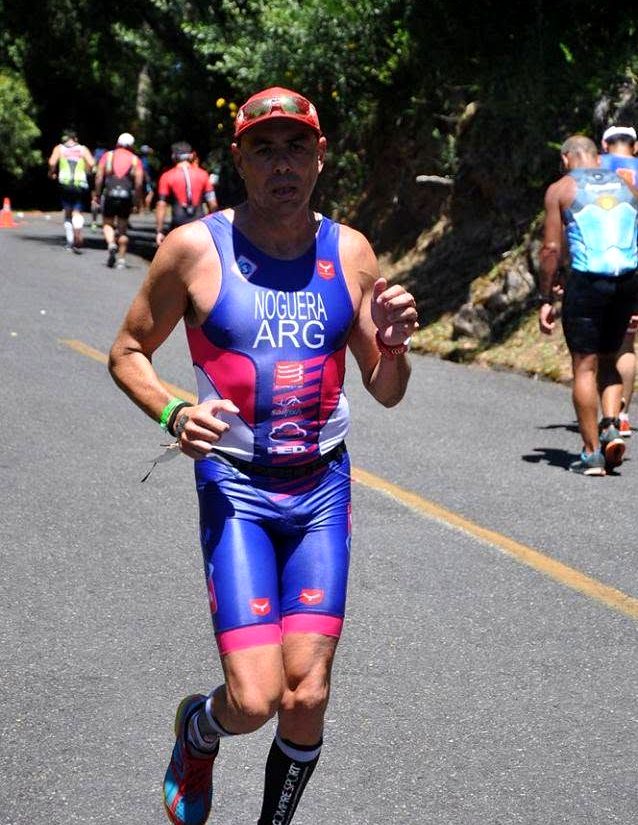 Marcelo Noguera corriendo el Ironman 70.3 de Pucón